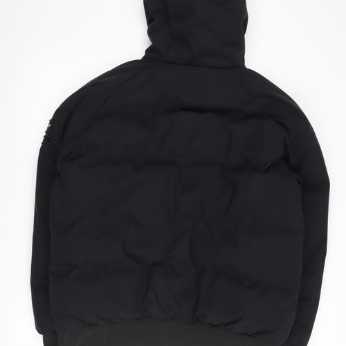 JamesonCarter Men's Black Puffer Jacket L Hooded