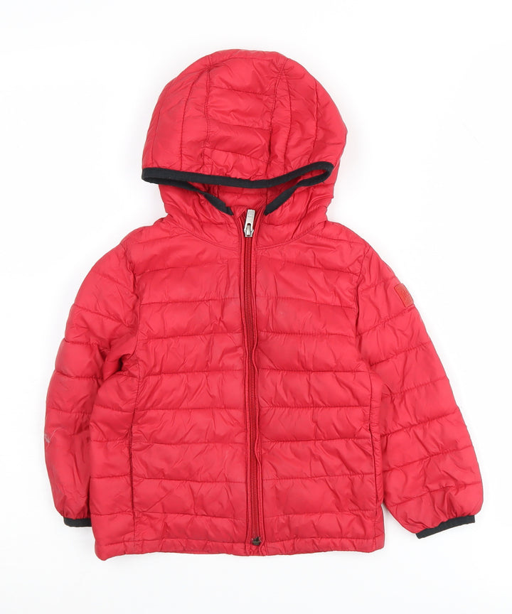 Gap Boys Red Puffer Jacket, Hooded, Size 3 Years