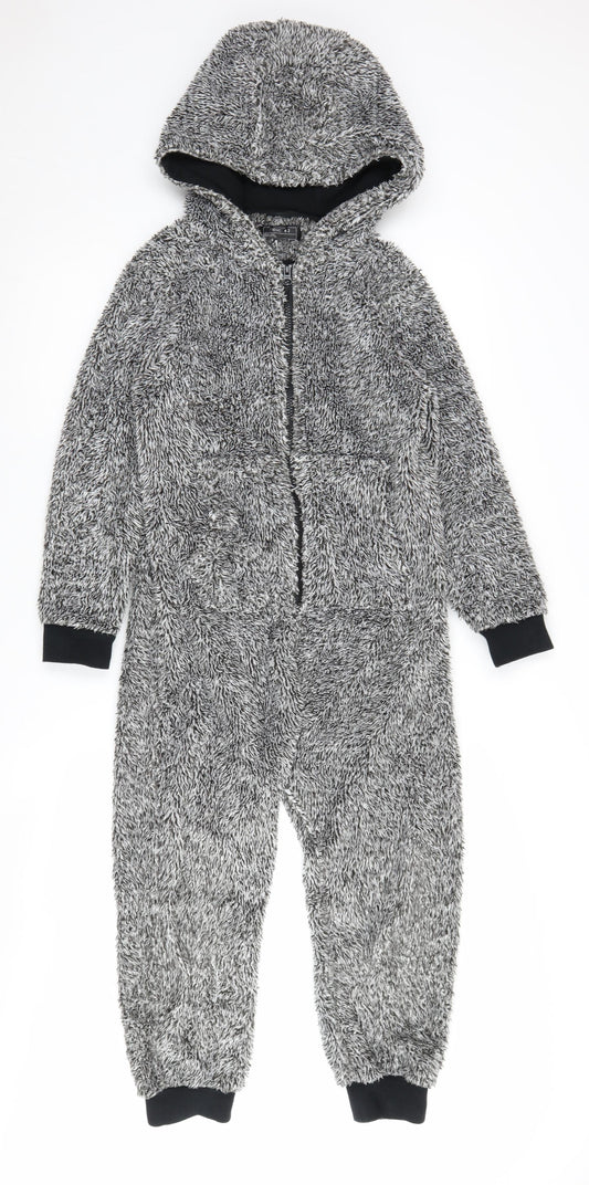 Next Boys Grey Hooded Fleece Onesie 9 Years