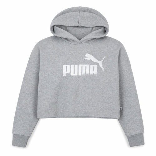 Puma Girls Grey Hoodie 11-12 Years Long Sleeve Pullover