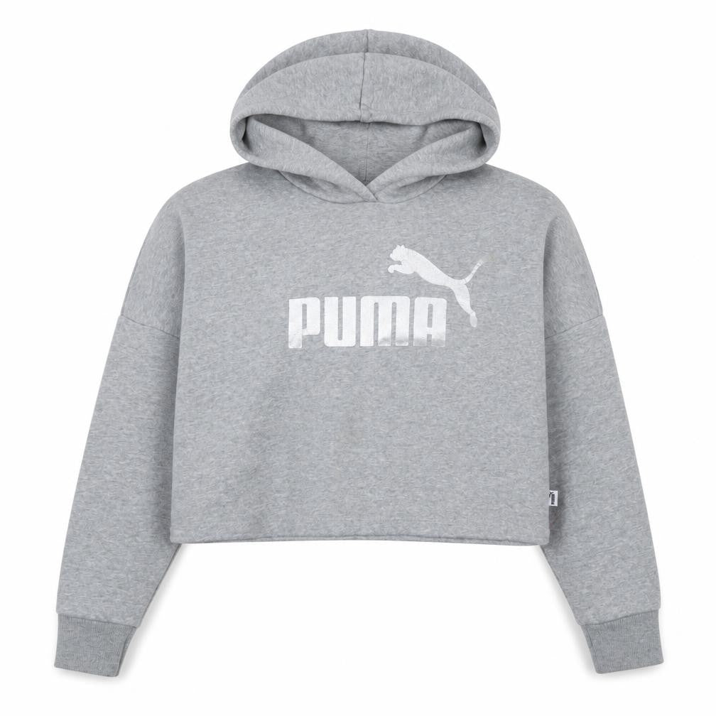 Puma Girls Grey Hoodie 11-12 Years Long Sleeve Pullover