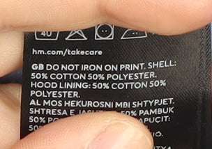 H&M Women's Blue Snoopy Hoodie L Full Zip Casual