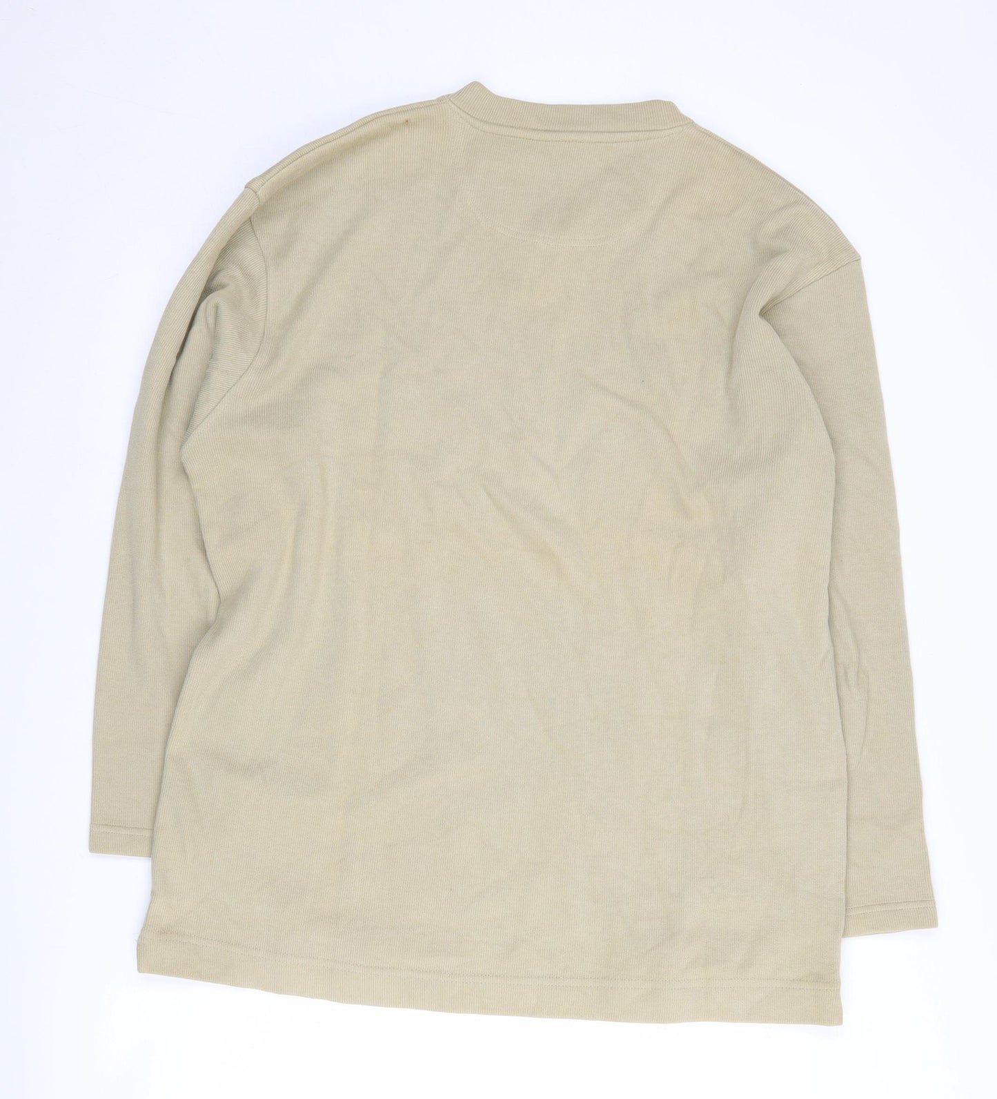 New Classics Men Beige V-Neck Pullover L Cotton Jumper