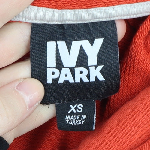 Ivy Park Women's Orange Hoodie, XS, Logo Design