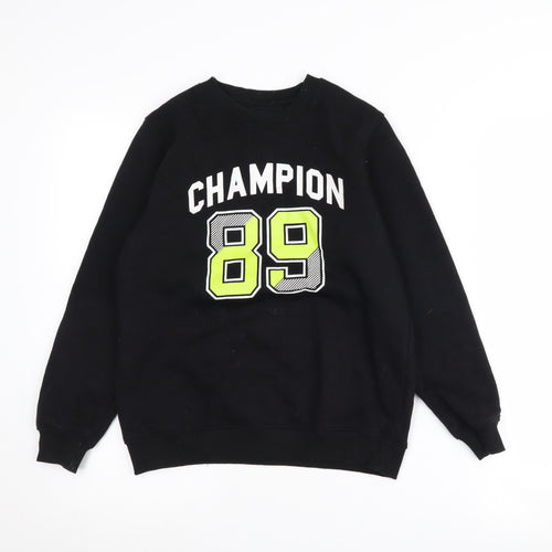 Pine Kids Boys Black Graphic Sweatshirt 11-12 Years