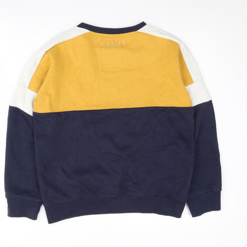 Ripstop Boys Yellow Colourblock Pullover Sweatshirt L