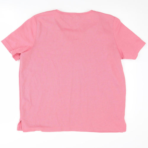 Bm Pink Women's V-Neck T-Shirt Size M