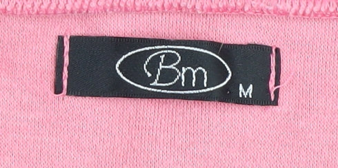 Bm Pink Women's V-Neck T-Shirt Size M