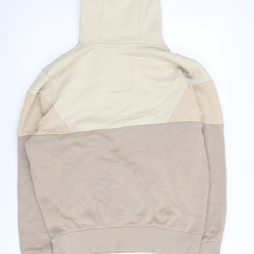 Ripstop Boys Beige Pullover Hoodie L Colourblock