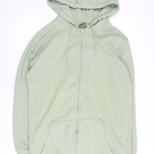 ASOS Unisex Green Full Zip Hoodie, Size S