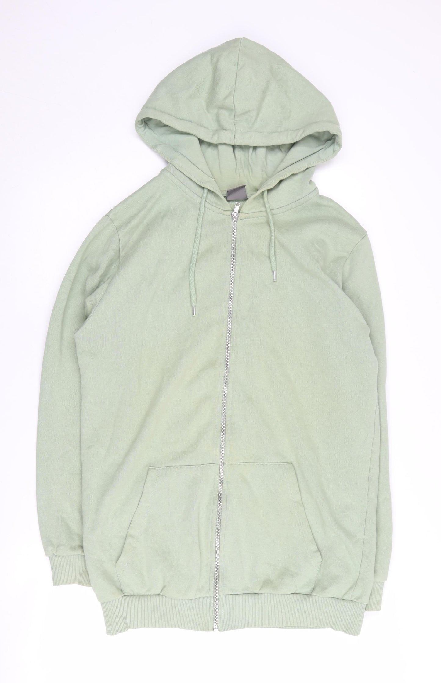 ASOS Unisex Green Full Zip Hoodie, Size S