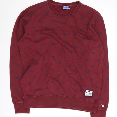 Champion Men's Red Graphic Sweatshirt S