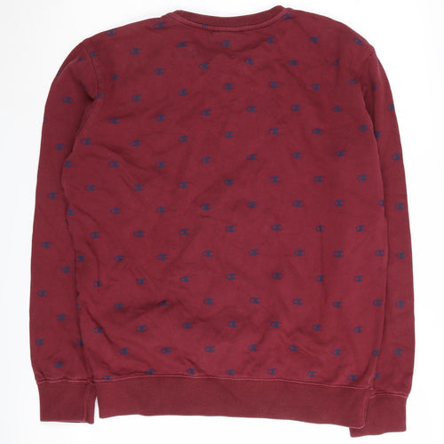 Champion Men's Red Graphic Sweatshirt S