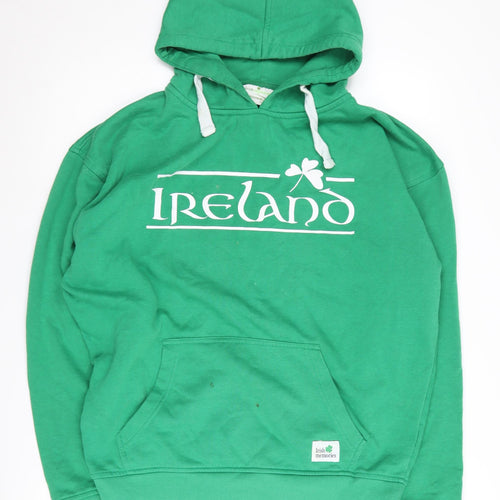 Irish Memories Men's Green Hoodie, L, Graphic Print