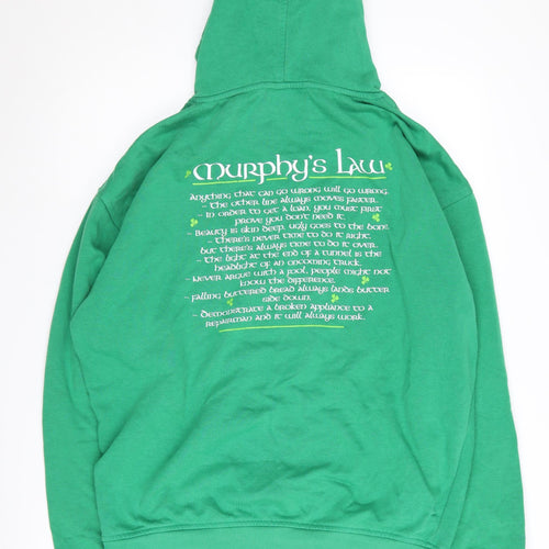Irish Memories Men's Green Hoodie, L, Graphic Print