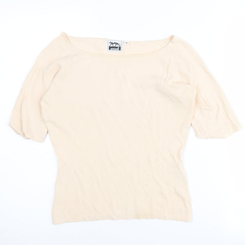 Animale Women Beige 3/4 Sleeve Knit Top - Size M
