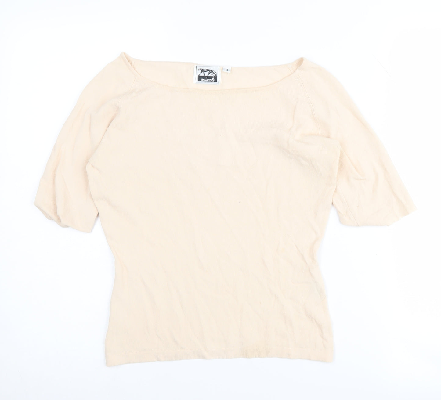 Animale Women Beige 3/4 Sleeve Knit Top - Size M
