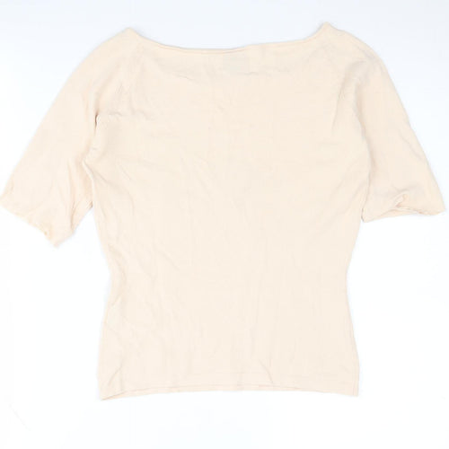 Animale Women Beige 3/4 Sleeve Knit Top - Size M