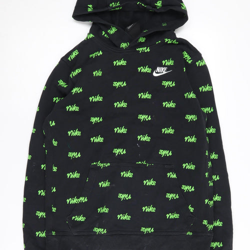Nike Boys Black XL Graphic Print Pullover Hoodie