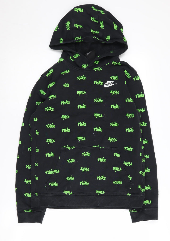 Nike Boys Black XL Graphic Print Pullover Hoodie