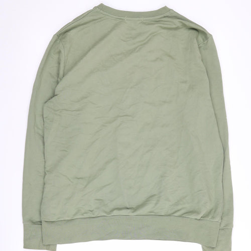 Lint & Thread Women's Green Pullover Sweatshirt, Size L