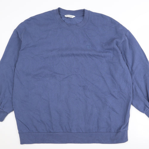 Miss Selfridge Women's Blue Pullover Sweatshirt Size M