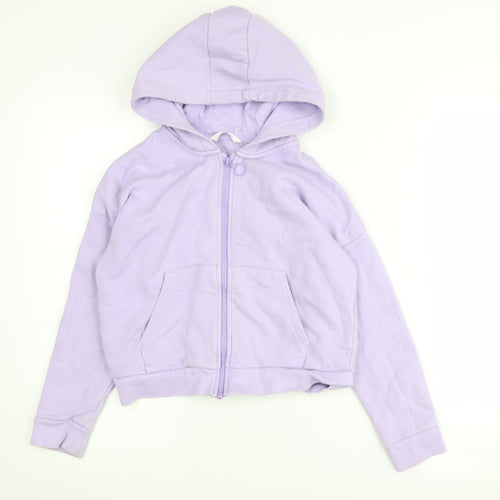 Marks and Spencer Girls Purple Full Zip Hoodie, Size 11-12