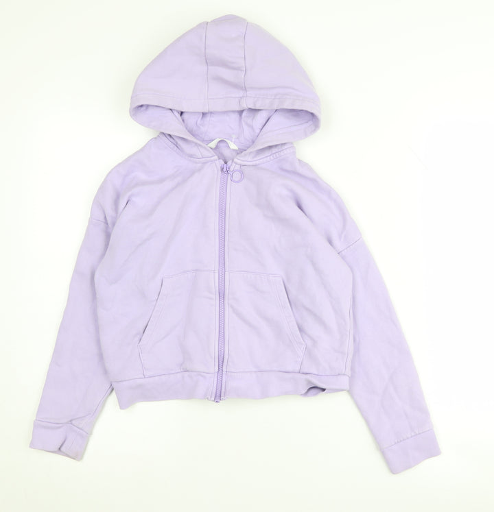 Marks and Spencer Girls Purple Full Zip Hoodie, Size 11-12