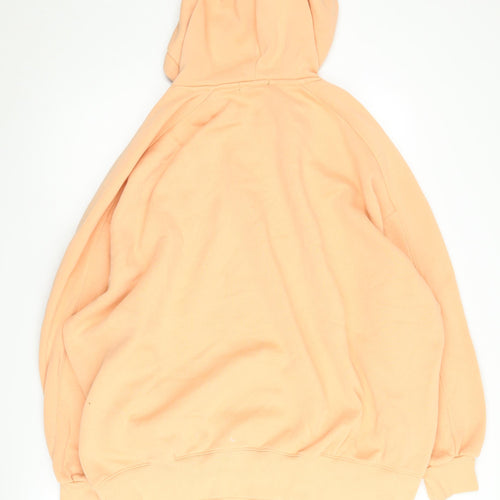 Bershka Women Orange Hoodie S Polyester Blend