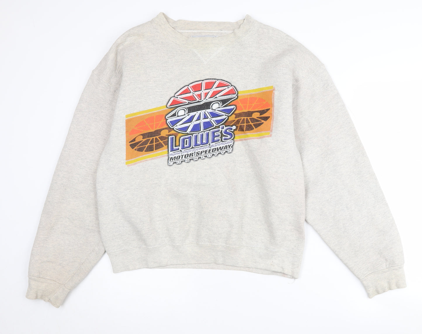 Santee Unisex Grey Motorsports Graphic Sweatshirt M