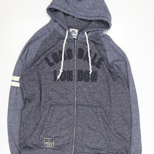 Lonsdale Men's 2XL Grey Full Zip Hoodie