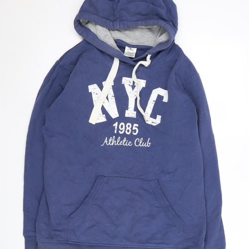 Crane Men's Blue Medium Pullover Hoodie with Logo