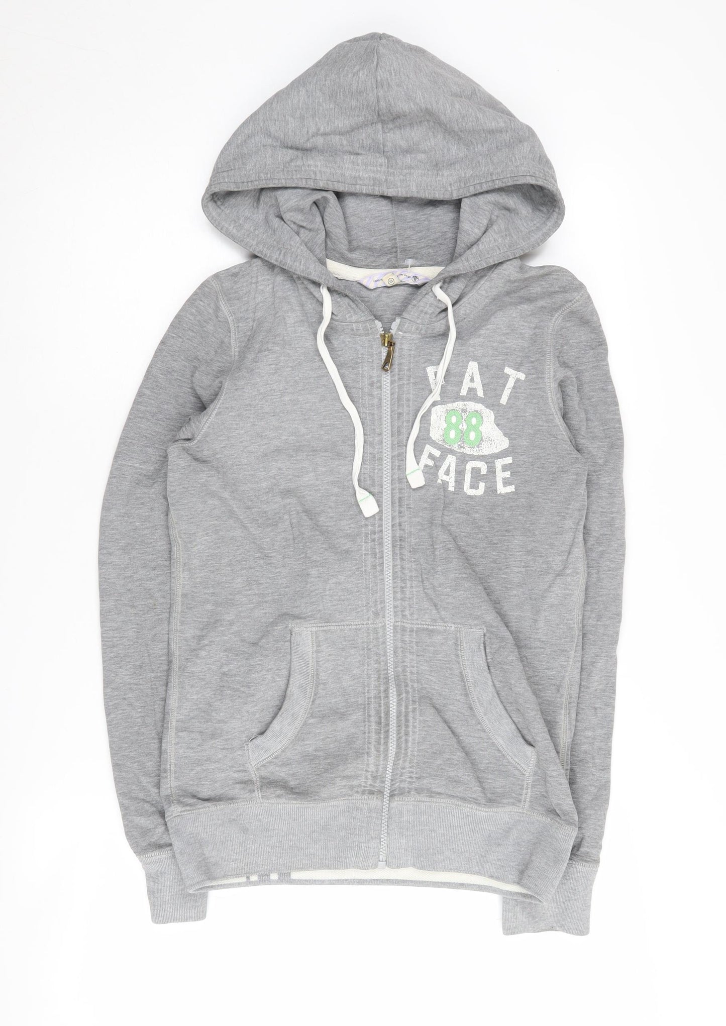 Fat Face Women's Grey Full Zip Hoodie Size 10