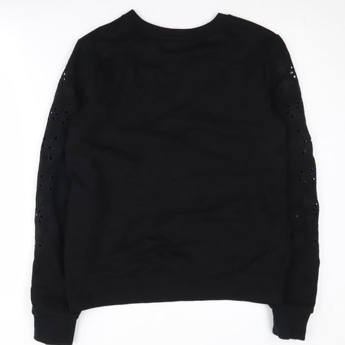 Warehouse Women's Black Pullover Sweatshirt Size S