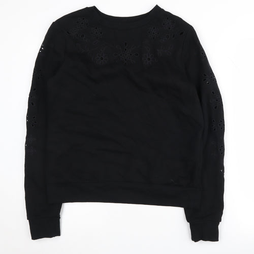 Warehouse Women's Black Pullover Sweatshirt Size S