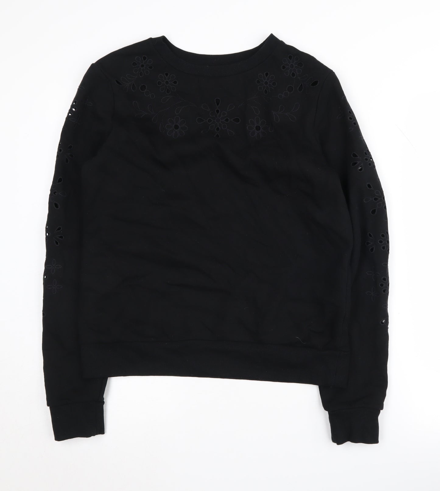 Warehouse Women's Black Pullover Sweatshirt Size S