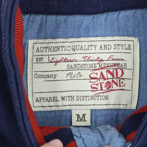 Sandstone Men's Blue Henley Sweatshirt Size M