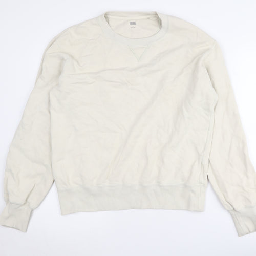 Uniqlo Ivory Pullover Sweatshirt, S, Unisex Adults