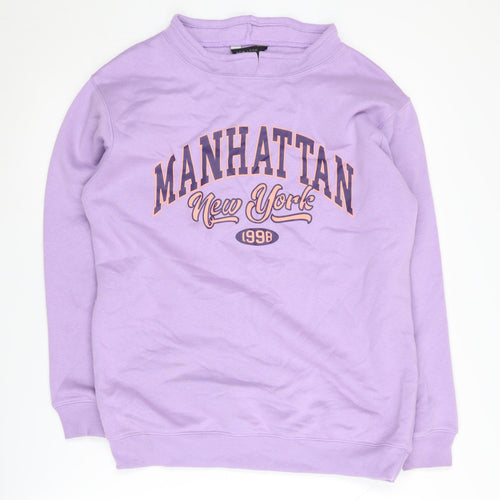 New Look Girls' Purple Graphic Sweatshirt, 12-13 Years, Pullover