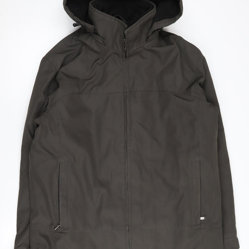 Weatherproof Men's Green Parka Jacket L Hooded Casual