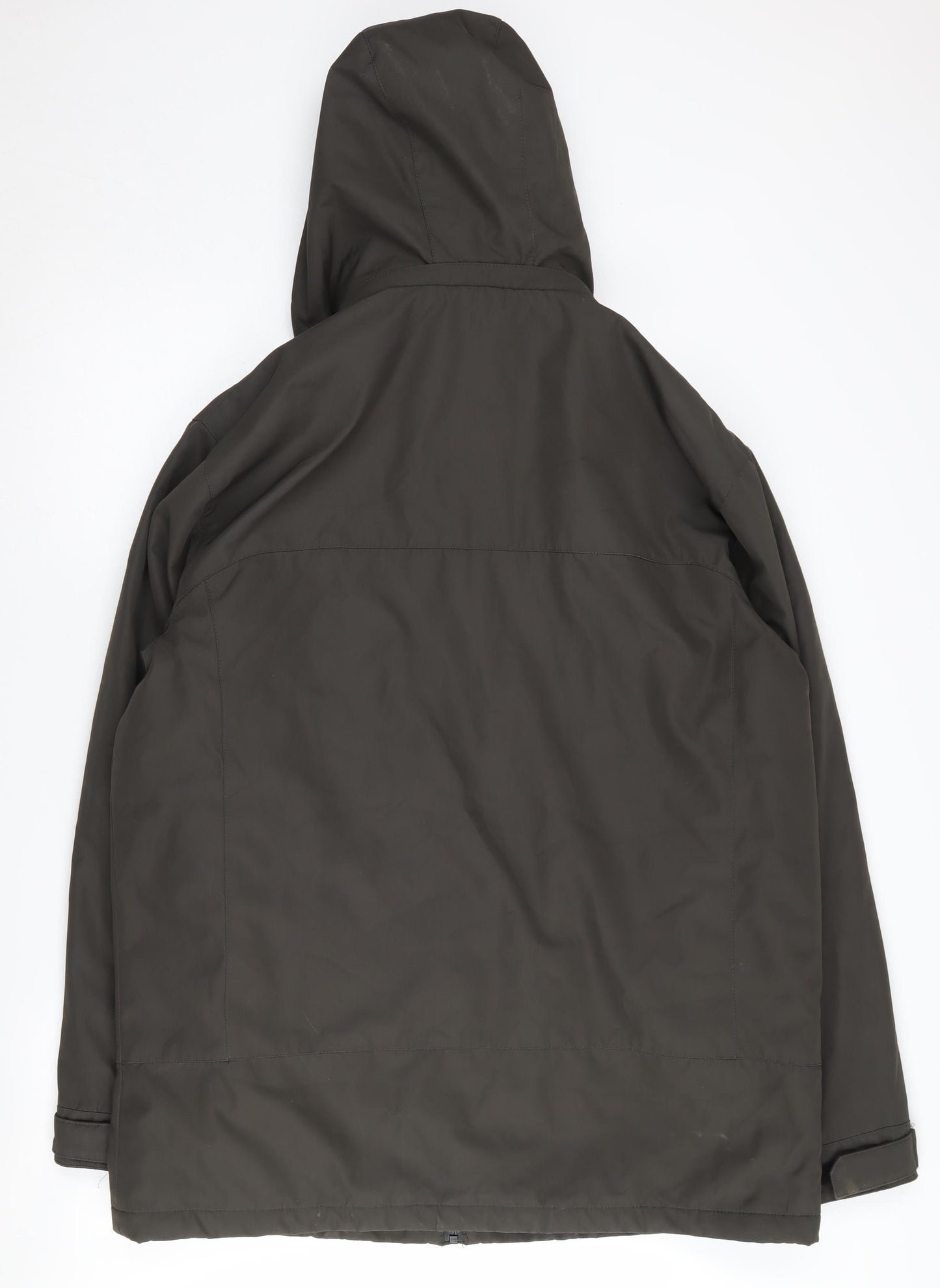 Weatherproof Men's Green Parka Jacket L Hooded Casual