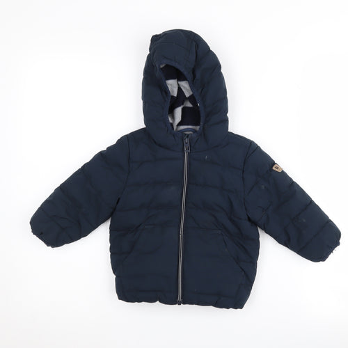 Next Unisex Baby Blue Puffer Jacket, 12-18 Months