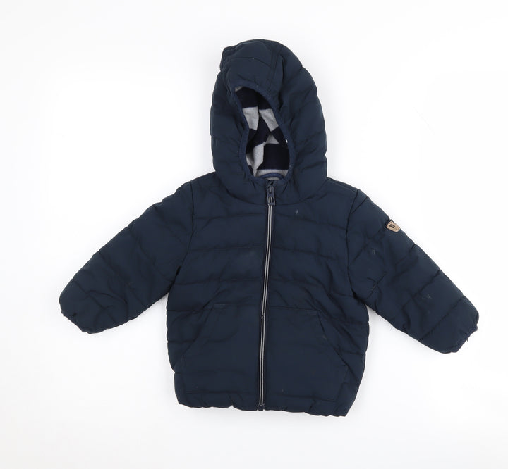 Next Unisex Baby Blue Puffer Jacket, 12-18 Months
