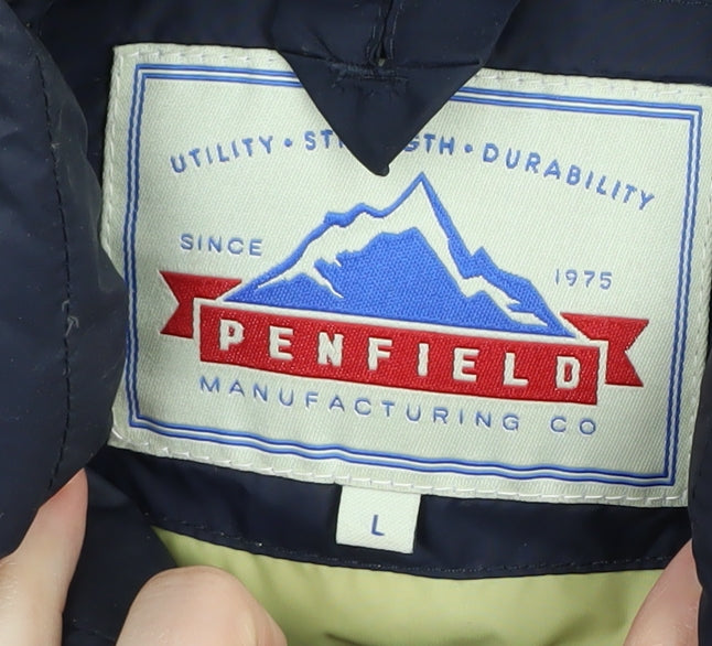 Penfield Men's Blue Puffer Jacket L Winter Casual