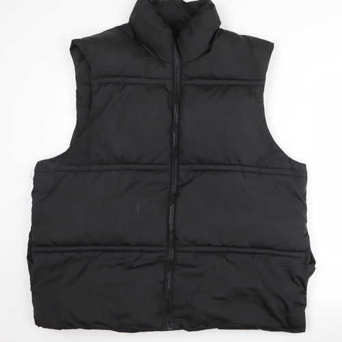 ASOS DESIGN Men's Black 2XL Puffer Waistcoat