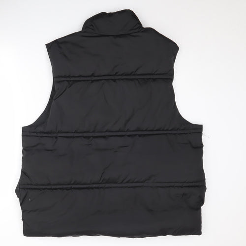 ASOS DESIGN Men's Black 2XL Puffer Waistcoat