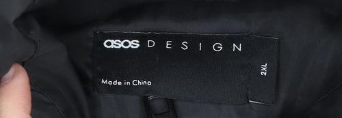 ASOS DESIGN Men's Black 2XL Puffer Waistcoat