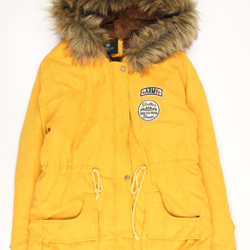 Escalier Women's Yellow Parka Jacket Size 10