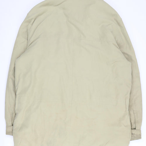 Di Quattro Men’s Beige Mid-Length Basic Coat, Size 48