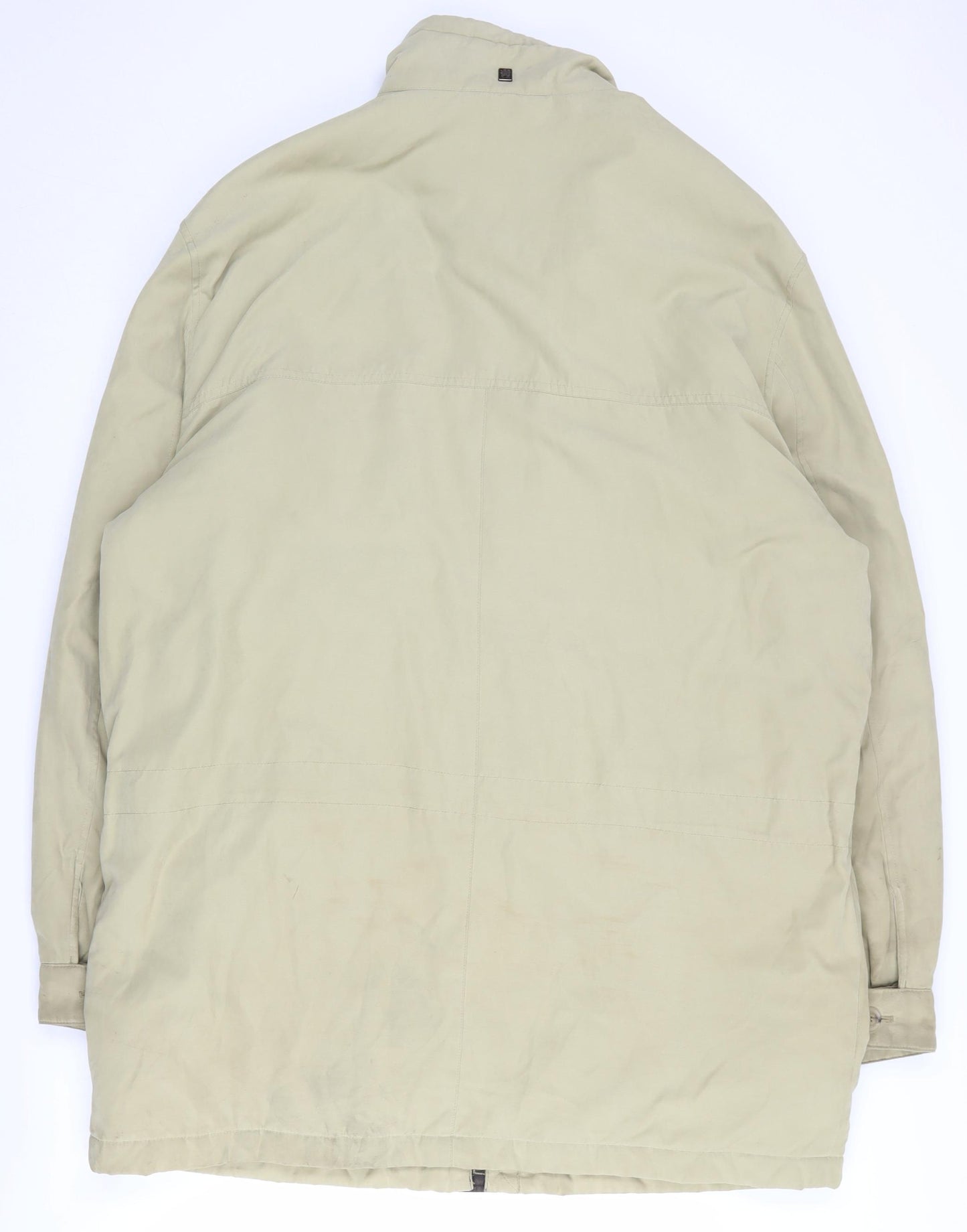 Di Quattro Men’s Beige Mid-Length Basic Coat, Size 48
